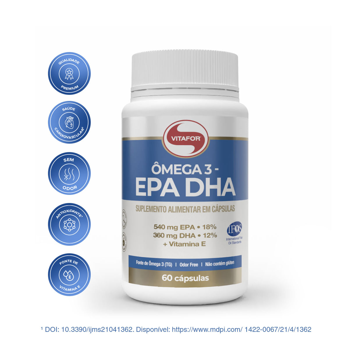 Ômega 3 EPA DHA 1000mg 60 Cápsulas